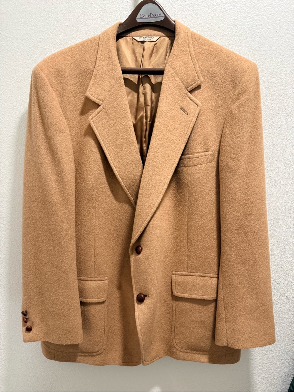 Vintage Camel Wool Barrister Blazer